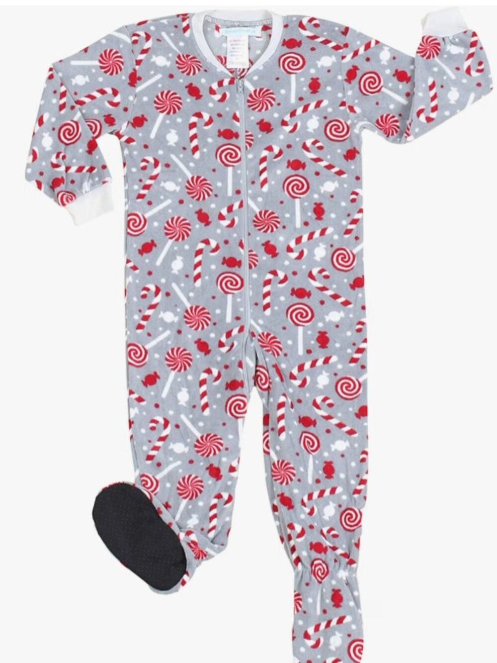 Sleepytime PJs Holiday Candy Fleece Onesie Kids Size 10
